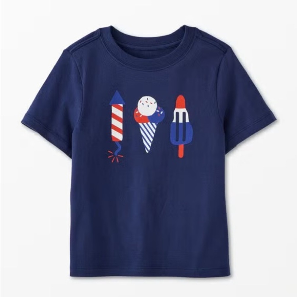 Hanna Andersson Graphic Tee Boys 6-7 120 cm Rocket Pops Ice Cream Popsicle USA - Picture 5 of 5